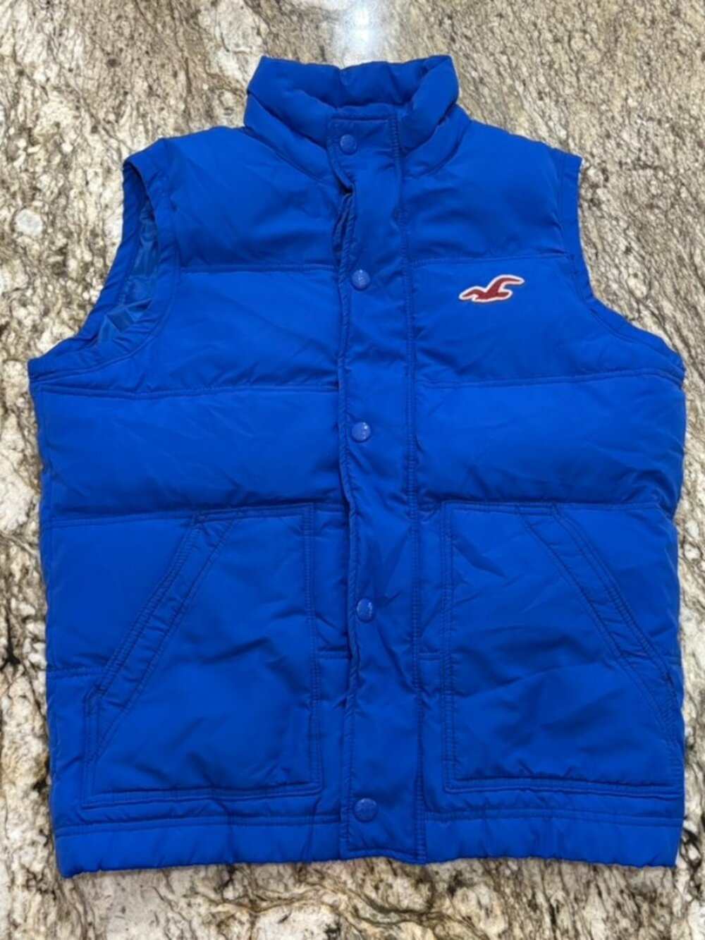 Y2K Hollister Blue Puffer Vest